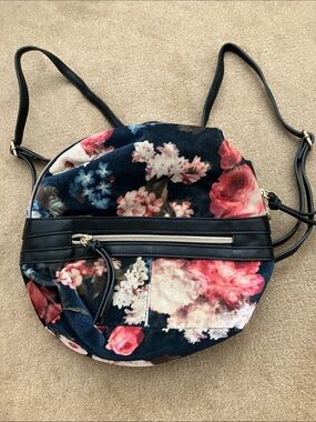Floral print mini backpack